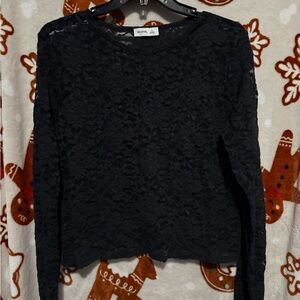 Hollister Black Lace Long Sleeve Top